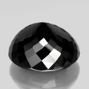 Turmalina negro natural de 88,82 ct, corte óvalo, opaco