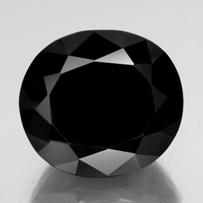 Turmalina negro natural de 61,64 ct, corte óvalo, opaco