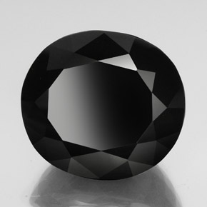 Turmalina negro natural de 61,64 ct, corte óvalo, opaco