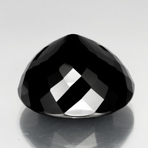 Turmalina negro natural de 61,64 ct, corte óvalo, opaco
