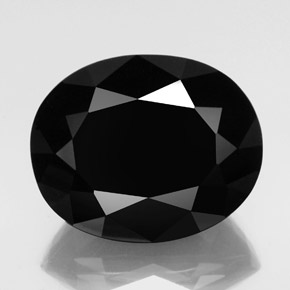 Turmalina negro natural de 49,27 ct, corte óvalo, opaco