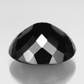 Turmalina negro natural de 49,27 ct, corte óvalo, opaco