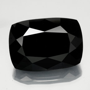 Turmalina negro natural de 57,54 ct, corte cojín, opaco