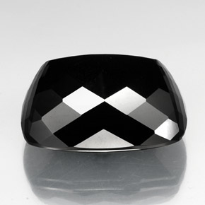 Turmalina negro natural de 57,54 ct, corte cojín, opaco