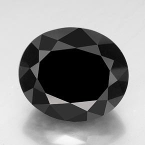 Turmalina negro natural de 74,70 ct, corte óvalo, opaco