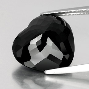 Turmalina negro natural de 11,35 ct, forma de corazón, opaco