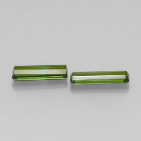 Gemas de turmalina verde natural de  ct, corte esmeralda, VVS-VS