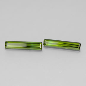 Gemas de turmalina verde natural de  ct, corte esmeralda, VS-SI