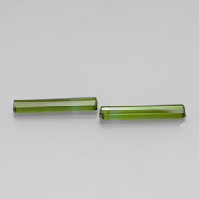 Gemas de turmalina verde natural de  ct, corte esmeralda, VS-SI