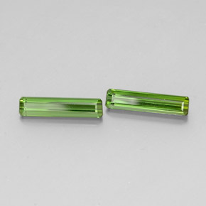 Gemas de turmalina verde natural de  ct, corte esmeralda, VVS-VS