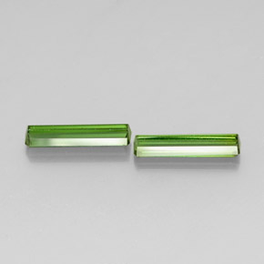 Gemas de turmalina verde natural de  ct, corte esmeralda, VVS-VS