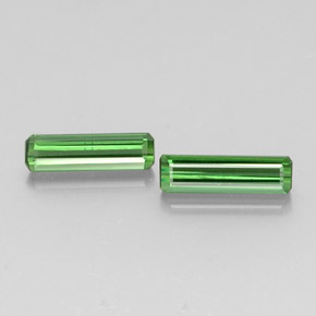 Gemas de turmalina verde natural de  ct, corte esmeralda, VS-SI