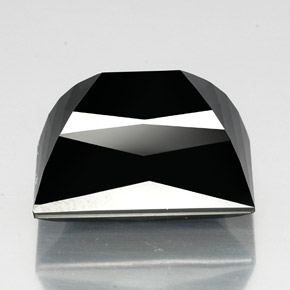 Turmalina negro natural de 39,02 ct, baguette, opaco