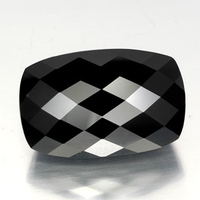 Turmalina Chorlo natural de 40.56 ct, Corte Cojín, Opaco