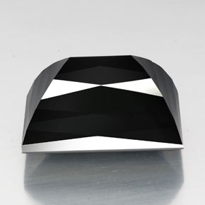 Turmalina negro natural de 59,02 ct, baguette, opaco