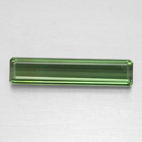 Turmalina verde natural de 2,11 ct, corte esmeralda, VS