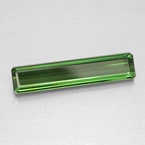 Turmalina verde natural de 2,11 ct, corte esmeralda, VS