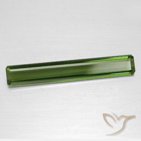 Turmalina Verde medio natural de 2.98 ct, Corte Octágono / Esmeralda, VVS-VS