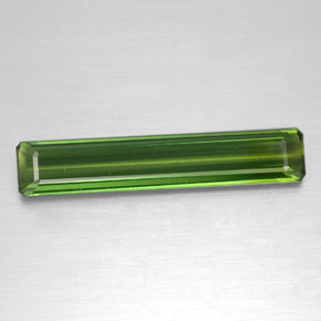 Turmalina verde natural de 2,62 ct, corte esmeralda, VVS-VS