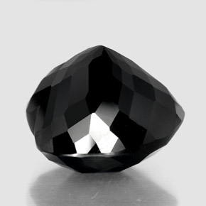 Turmalina negro natural de 25,72 ct, forma de corazón, opaco