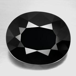 Turmalina negro natural de 29,19 ct, corte óvalo, opaco