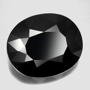 Turmalina negro natural de 29,19 ct, corte óvalo, opaco