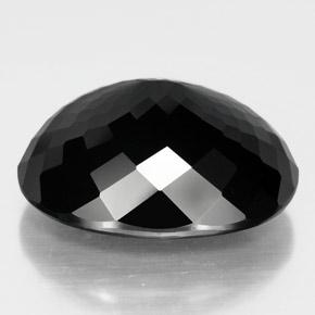 Turmalina negro natural de 29,19 ct, corte óvalo, opaco