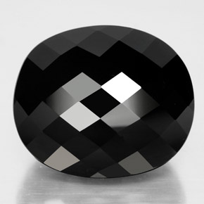 Turmalina Chorlo natural de 36.52 ct, Corte Óvalo, Opaco