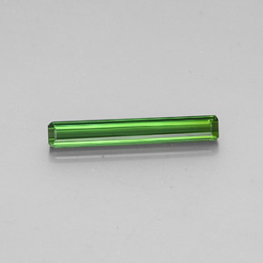 Turmalina verde oscuro natural de 2,09 ct, corte esmeralda, VVS-VS