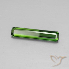 Turmalina Verde oscuro medio natural de 2.07 ct, corte esmeralda, VS