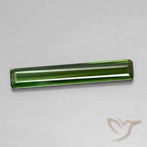 2.13ct Natural Verde terroso turmalina, corte esmeralda, VVS-VS