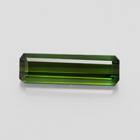 Turmalina verde natural de 2,45 ct, corte esmeralda, VVS