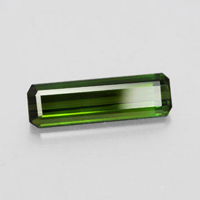 Turmalina verde natural de 2,45 ct, corte esmeralda, VVS