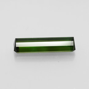 Turmalina verde natural de 2,45 ct, corte esmeralda, VVS