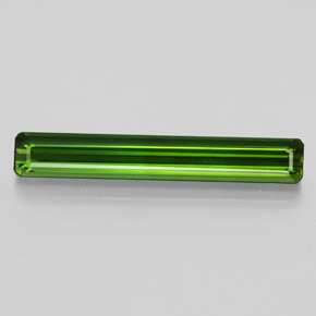 Turmalina verde natural de 2,46 ct, corte esmeralda, VS