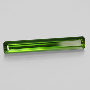 Turmalina verde natural de 2,46 ct, corte esmeralda, VS