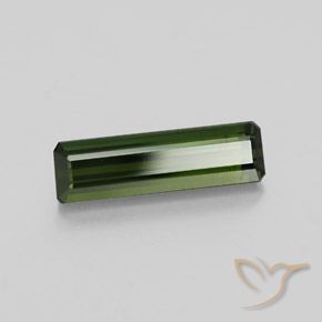 Turmalina Verde terroso natural de 2.04 ct, corte esmeralda, VS-SI