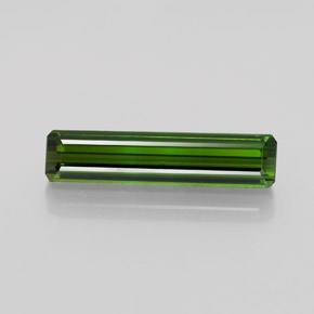 Turmalina Verde oscuro medio natural de 2.22 ct, corte esmeralda, VVS-VS