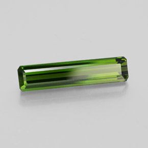 Turmalina Verde oscuro medio natural de 2.22 ct, corte esmeralda, VVS-VS