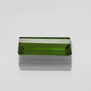 Turmalina Verde terroso natural de 2.22 ct, corte esmeralda, VS-SI