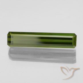 Turmalina Verde oscuro natural de 2.08 ct, Corte Octágono / Esmeralda, VVS