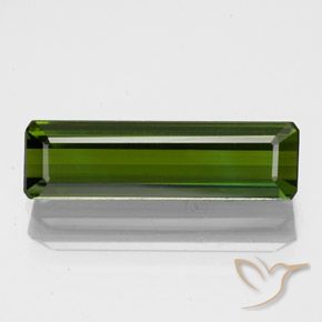 Turmalina verde natural de 2,16 ct, corte esmeralda, VVS-VS