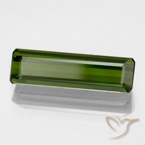 Turmalina verde natural de 2,16 ct, corte esmeralda, VVS-VS
