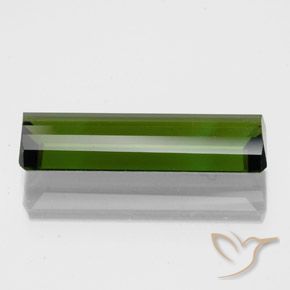 Turmalina verde natural de 2,16 ct, corte esmeralda, VVS-VS