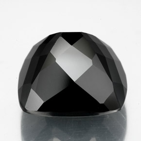 Turmalina negro natural de 11,81 ct, corte cojín, opaco