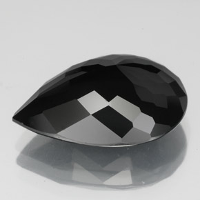 Turmalina negro natural de 8,16 ct, en forma de pera, opaco