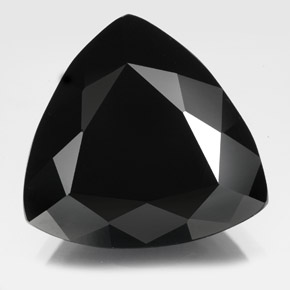 Turmalina negro natural de 16,90 ct, trillón, opaco