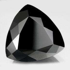 Turmalina negro natural de 16,90 ct, trillón, opaco