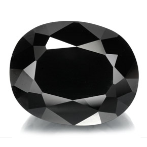Turmalina negro natural de 24,48 ct, corte óvalo, opaco