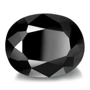 Turmalina negro natural de 24,48 ct, corte óvalo, opaco